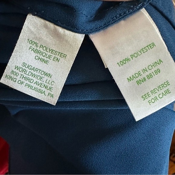 Lilly Pulitzer Size S Blue Charleigh Top Long Sleeve Elastic Cuff - Picture 4 of 6